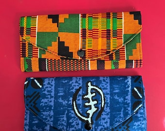 Kente Fabric Wallets-African Print Wallets-Handmade Kente Wallets-Gift for Her