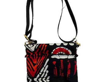 Kente Crossbody Bag-African Print Crossbody Bag-Handmade Kente Mini Bag-Stylische Geldbörse-Geschenk für Sie-Kleine Alltagstasche