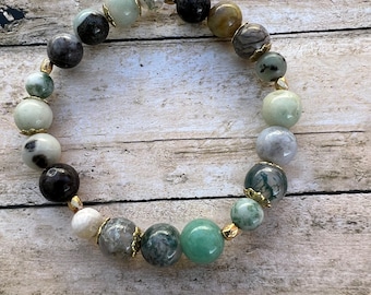 Beaded Stretch Bracelet-Beaded Bracelets-Women's Beaded Stretch Bracelets-Gift for Her-Handmade Beaded Bracelet