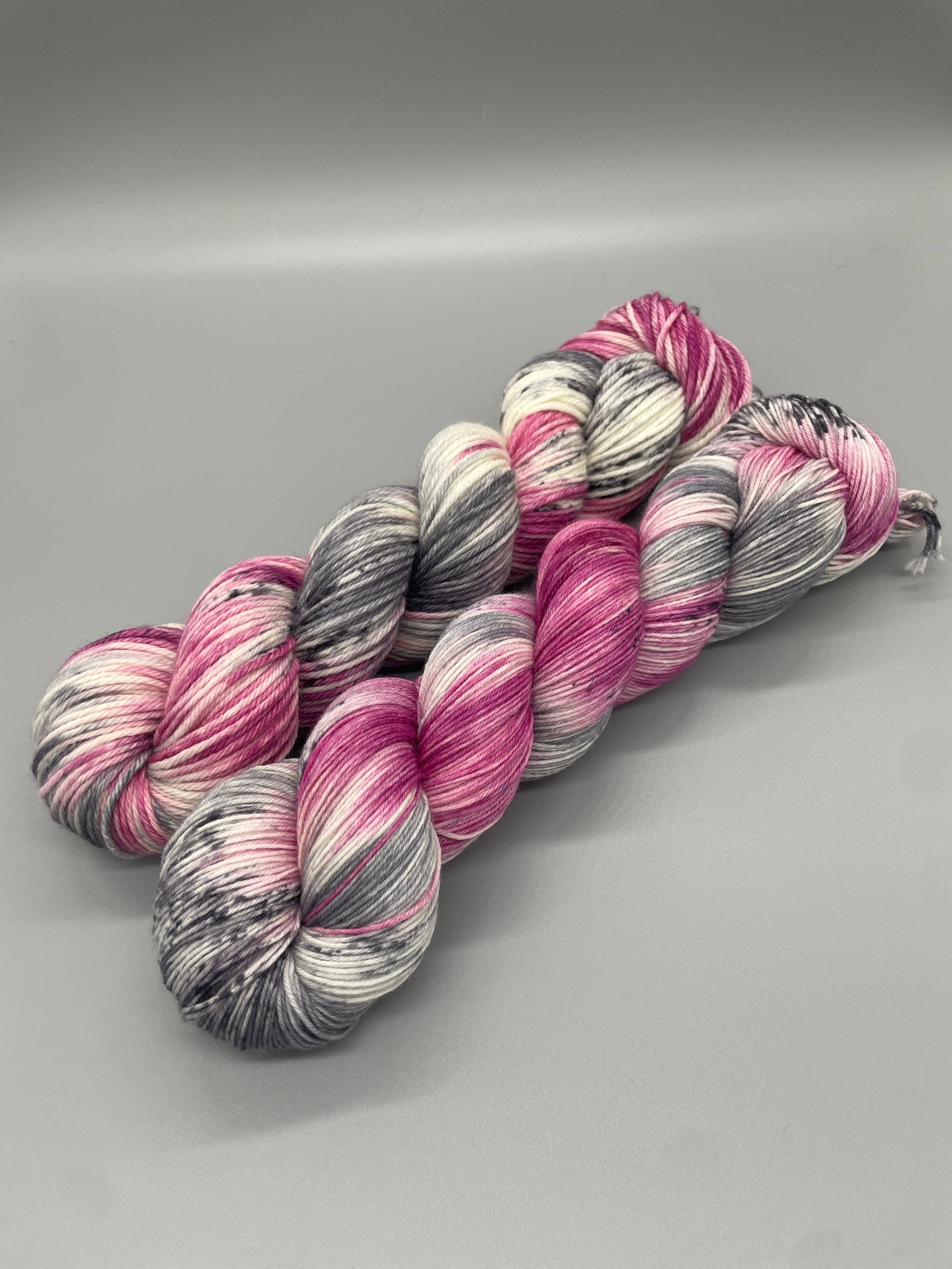 Super Fine Weight Soft and Slim Yarn Color 9916 Pin Stripe Grey - BambooMN - 2 Skeins, Gray