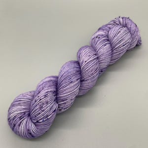 Hand Dyed Yarn, 100% Superwash Merino Wool, Sport Weight, Baby Yarn, Purple, Purple Speckles - 328yds per skein - Purple Rain