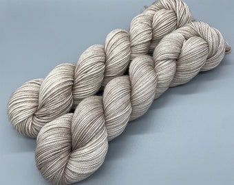 Hand Dyed Yarn, Superwash Merino wool, Tan tonal,  Tan semi solid, Taupe, Fingering Weight, Sport, DK, Worsted Weight - Sands of Time