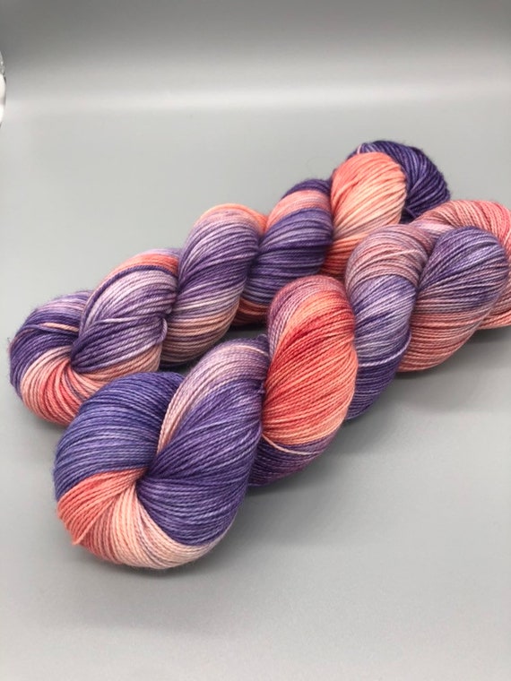 variegated yarn indie dyed yarn 4ply yarn british yarn pink yarn Hand