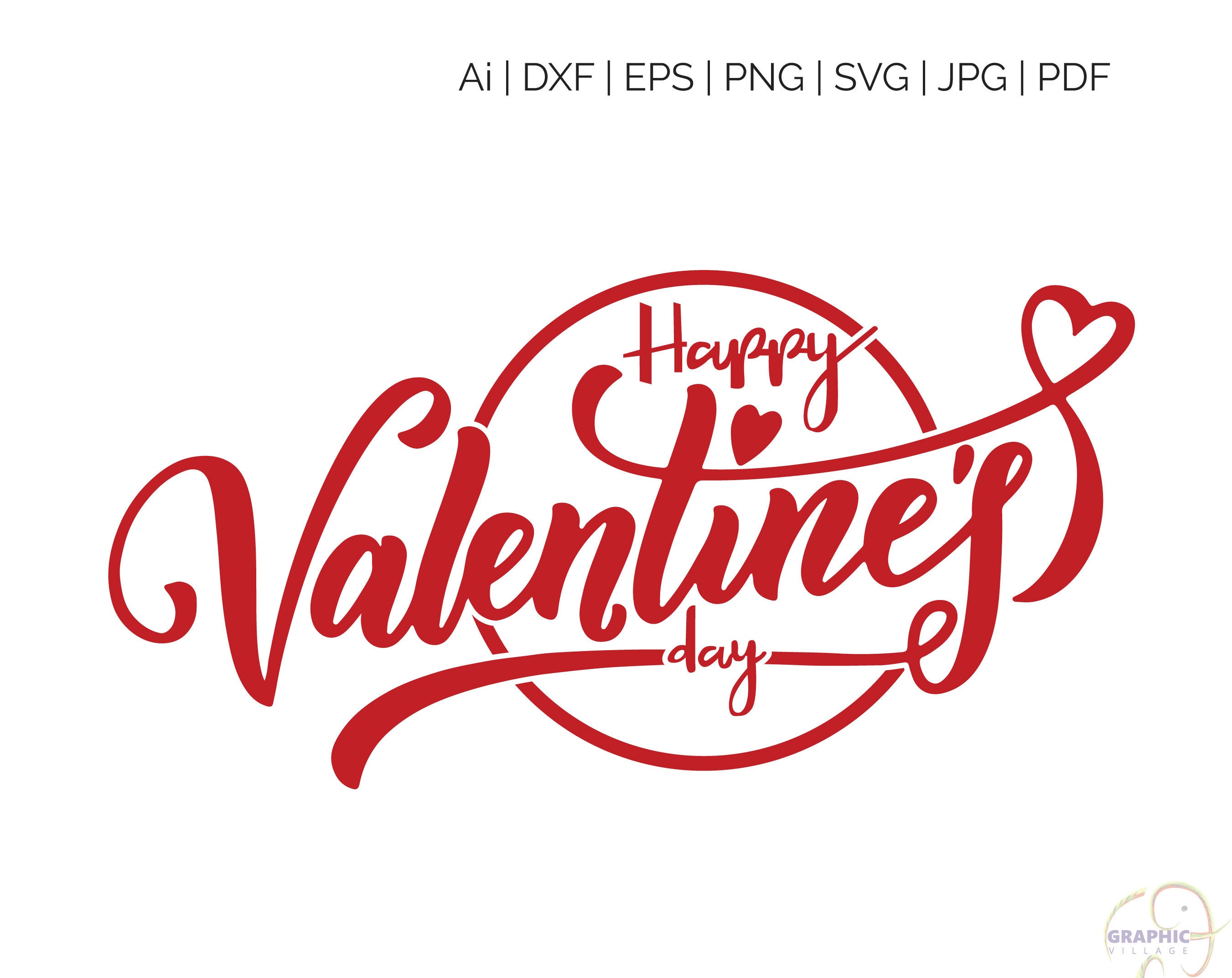 Feliz día de San Valentín SVG Silhouette y Cricut Cut archivo - Etsy México
