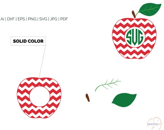 Download Free Chevron Apple Monogram Svg Vector Clipart Digital Silhouette Etsy SVG Cut Files