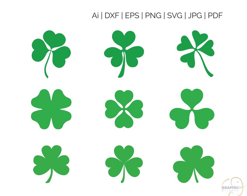 Download Shamrock svg Digital Silhouette and cricut Cut Cutting ...