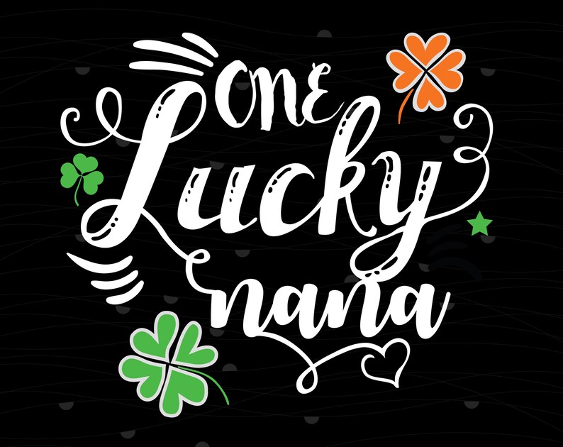 Download One Lucky Nana SVG EPS. Vector Clipart Digital Silhouette and | Etsy