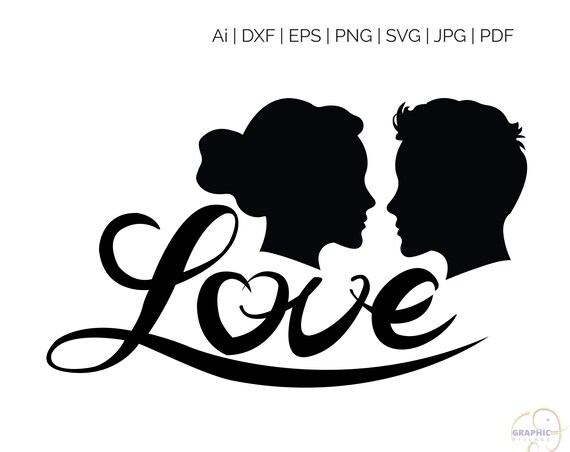 Download Love Couple SVG Vector Clipart Digital Silhouette and ...