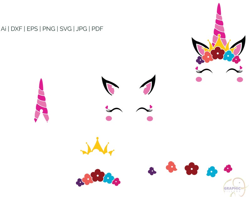 Download Birthday Unicorn SVG Silhouette and cricut Cut Cutting ...