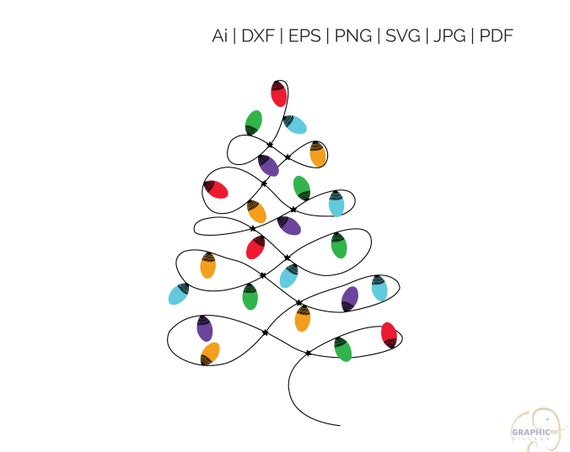 Download Christmas Lighting SVG Clipart Digital Silhouette and ...