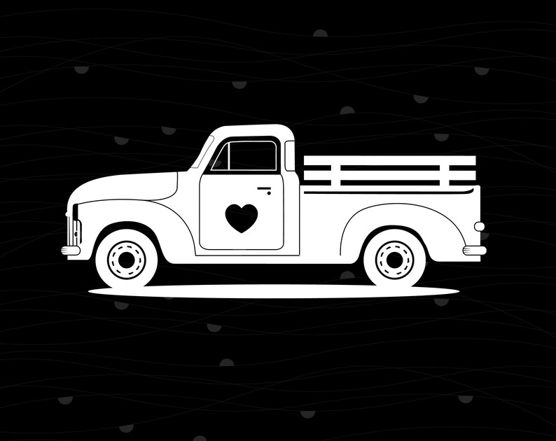 Download Red truck SVG Clipart Digital Silhouette and cricut Cut | Etsy