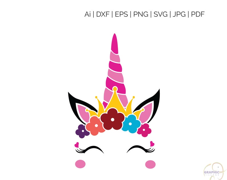 Download Birthday Unicorn SVG Silhouette and cricut Cut Cutting file | Etsy