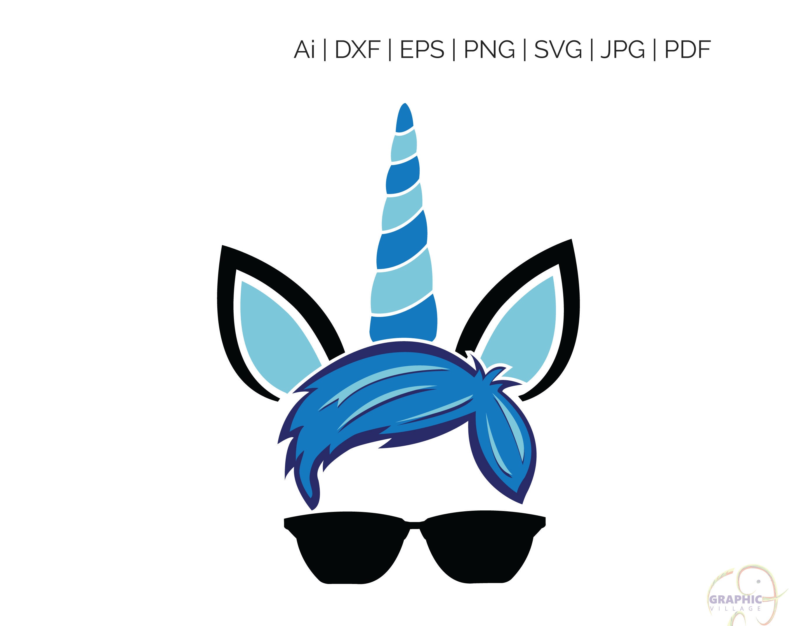 Download Unicorn boy SVG Silhouette and Cricut Cut Cutting file svg | Etsy