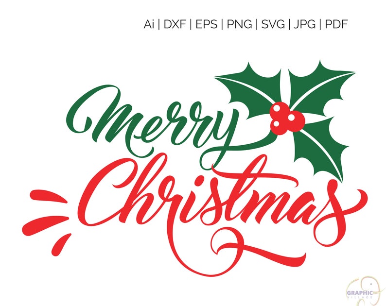 Download Christmas Holly Leaf SVG Vector Clipart Digital Silhouette ...