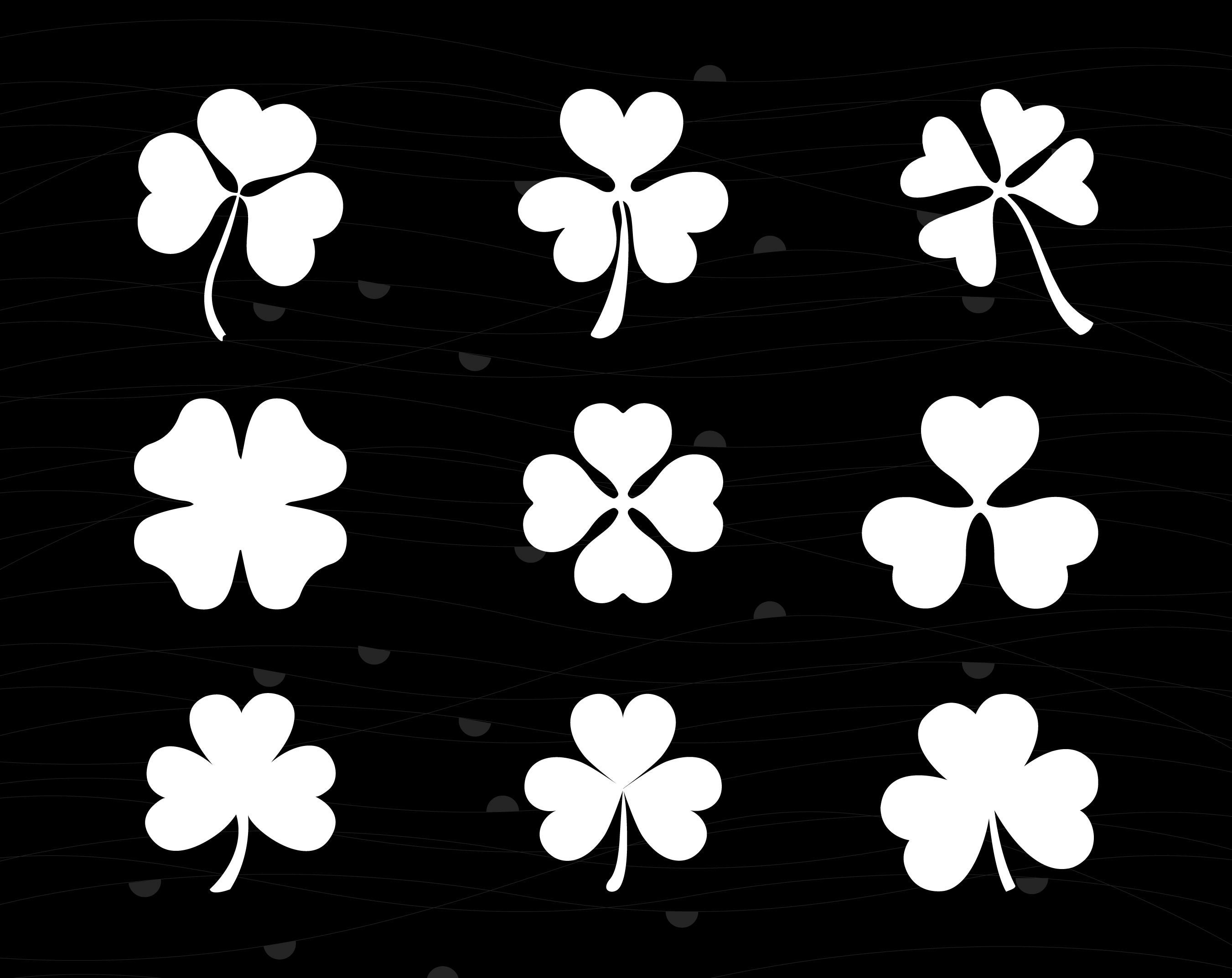 Shamrock Svg Digital Silhouette Y Cricut Cut Cutting File Etsy