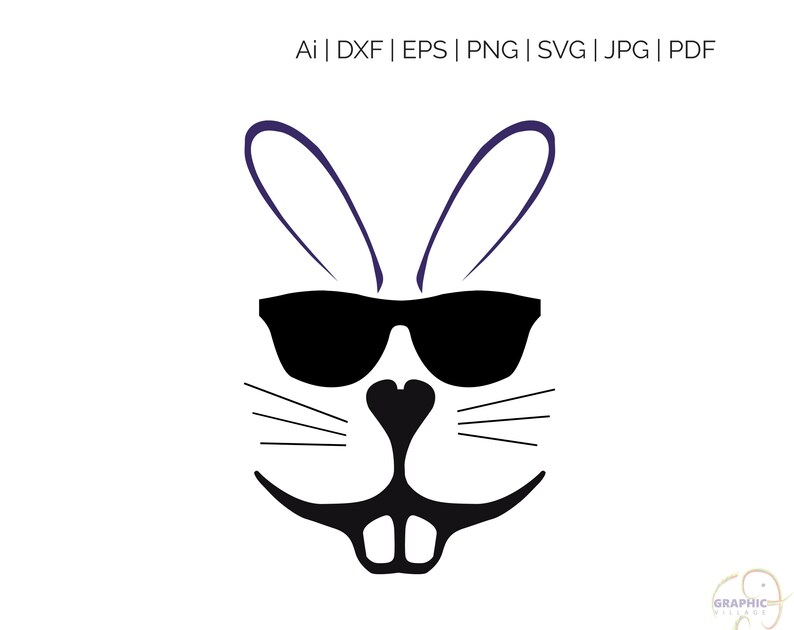 Download Easter Bunny SVG Vector Clipart Digital Silhouette and ...