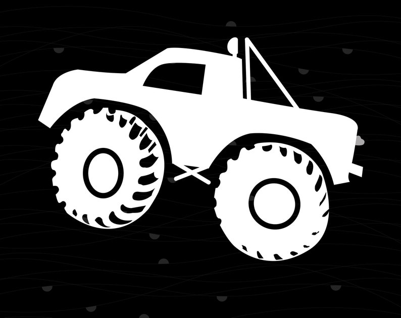 Download Monster Truck SVG EPS. Vector Clipart Digital Silhouette ...