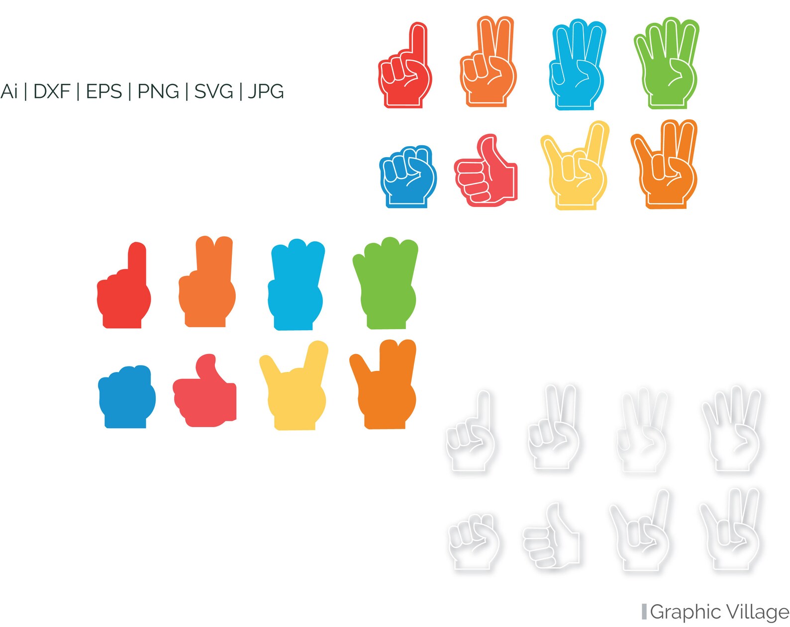 Printable Number 1 Foam Finger