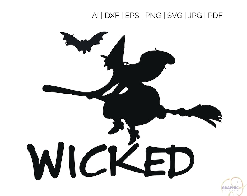 Download Halloween Wicked SVG EPS Vector Clipart Digital Silhouette ...