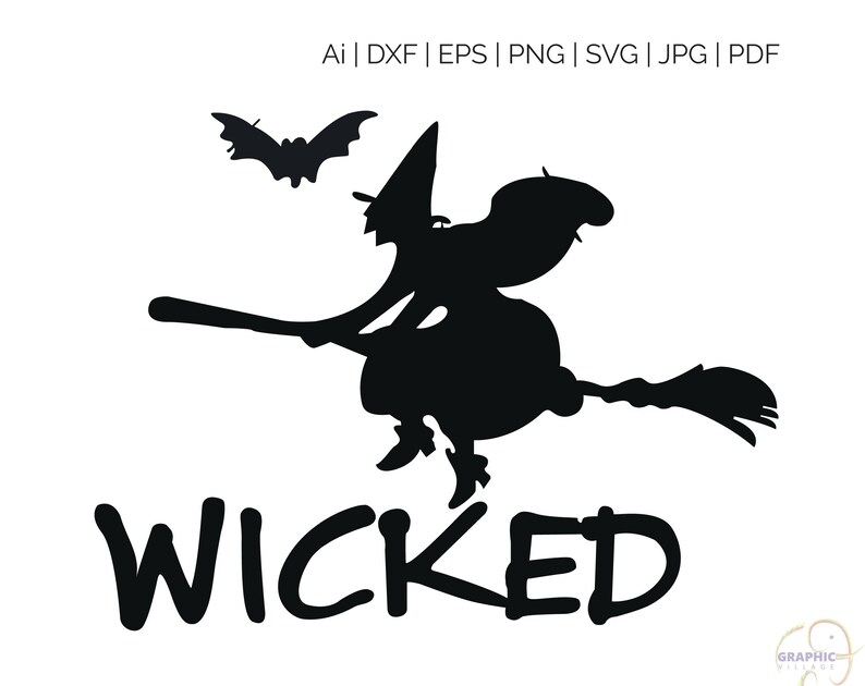 Download Halloween Wicked SVG EPS Vector Clipart Digital Silhouette ...