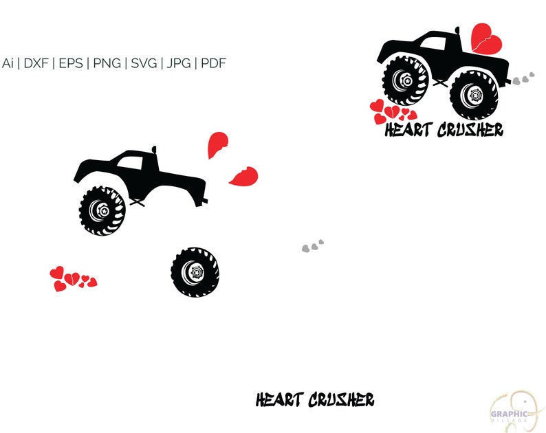 Download Heart Crusher SVG EPS. Vector Clipart Digital Silhouette ...