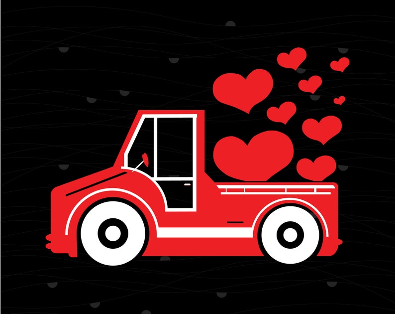 Download Love Heart Truck SVG Silhouette and Cricut Cut Cutting ...