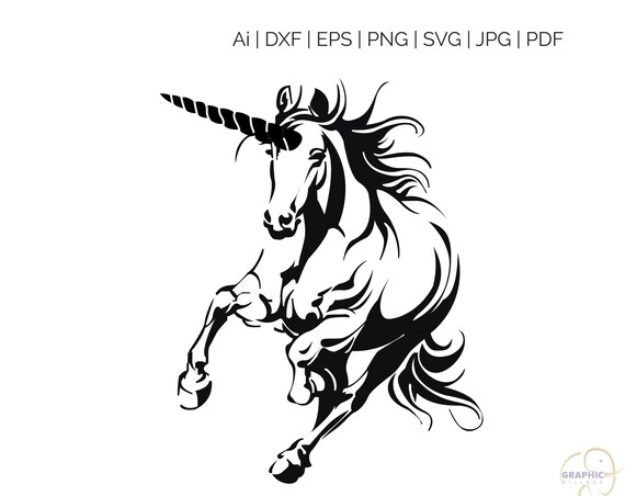 Unicorn Horse Svg Cut File Silhouette And Circuit Cut Cutting Etsy