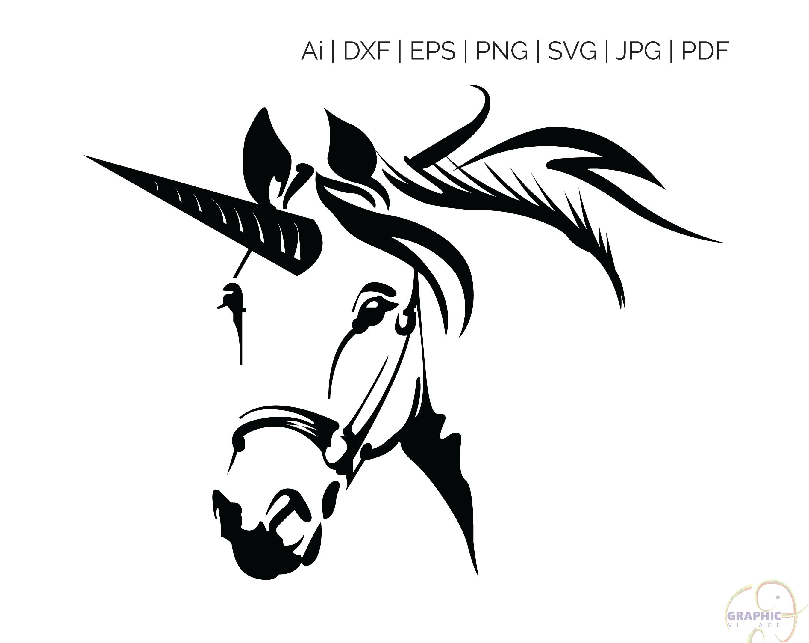 Horse Unicorn Svg Cut File Silhouette And Circuit Cut Cutting Etsy