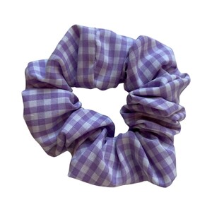 Purple Gingham Scrunchie, Scrunchies, Scrunchie, Hair Scrunchies, Hair Scrunchie, Gingham Scrunchies, Gingham Scrunchie, Checkered Scrunchie
