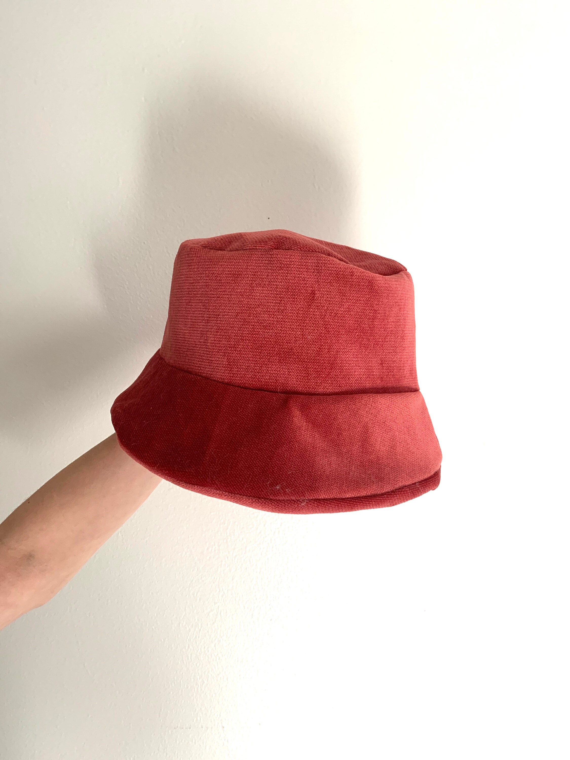 Velvet Bucket Hat Cotton Bucket Hat 90s 