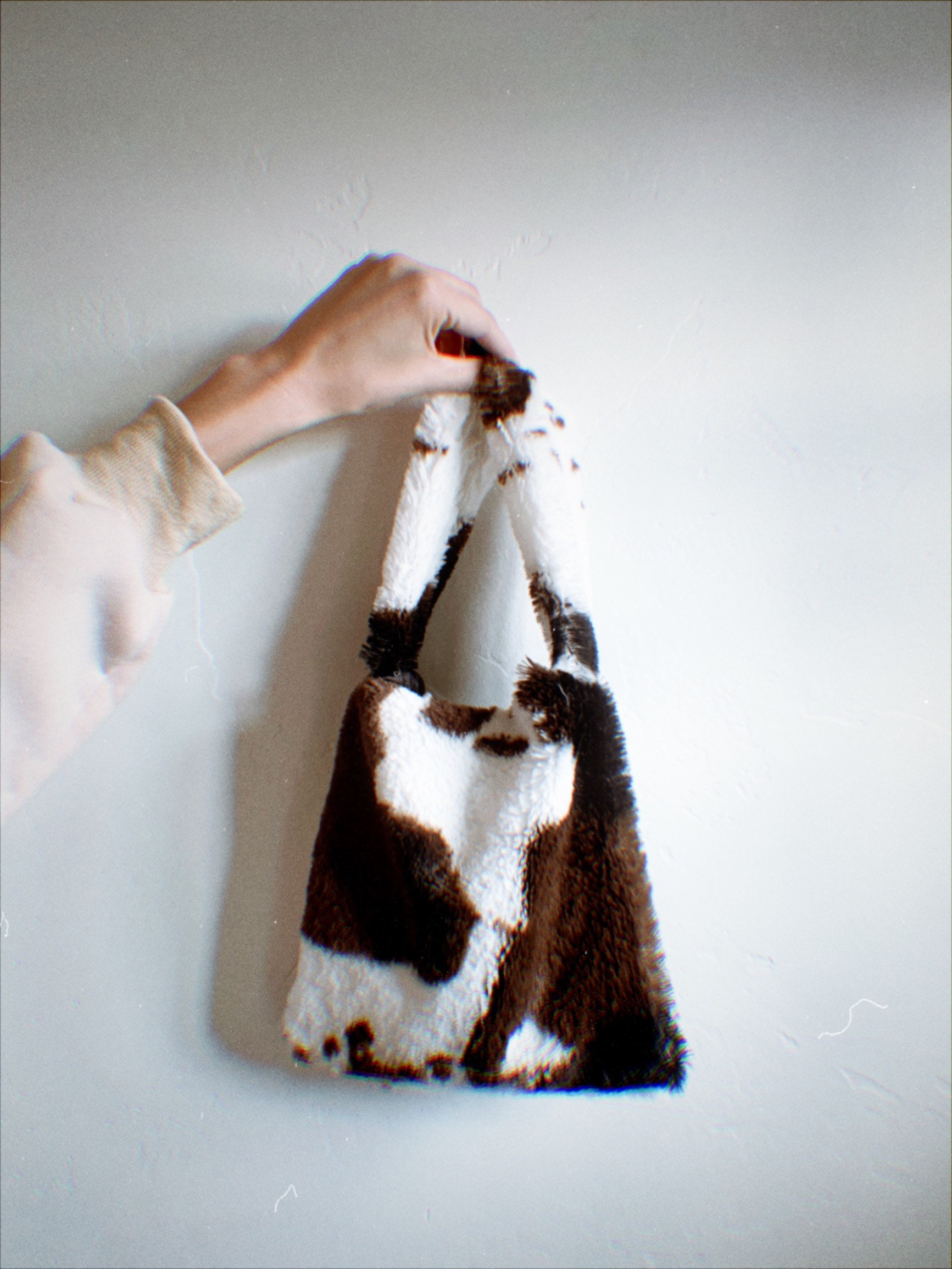 fuzzy cow bag