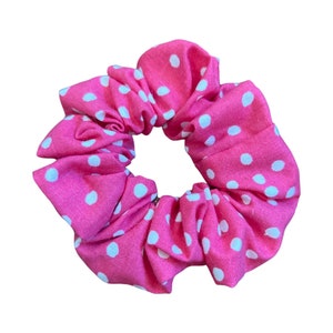 Polka Dot Scrunchie, Scrunchies, Scrunchie, Hair Scrunchies, Pink Scrunchie, Checkered Scrunchie, Pink Scrunchies, Holiday Scrunchie