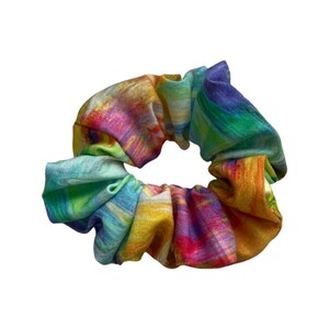 Rainbow Scrunchie, Scrunchie, Scrunchies, Hair Tie, Rainbow Hair Tie, Cotton Scrunchie, Rainbow Hair Accessory, Pride Bracelet