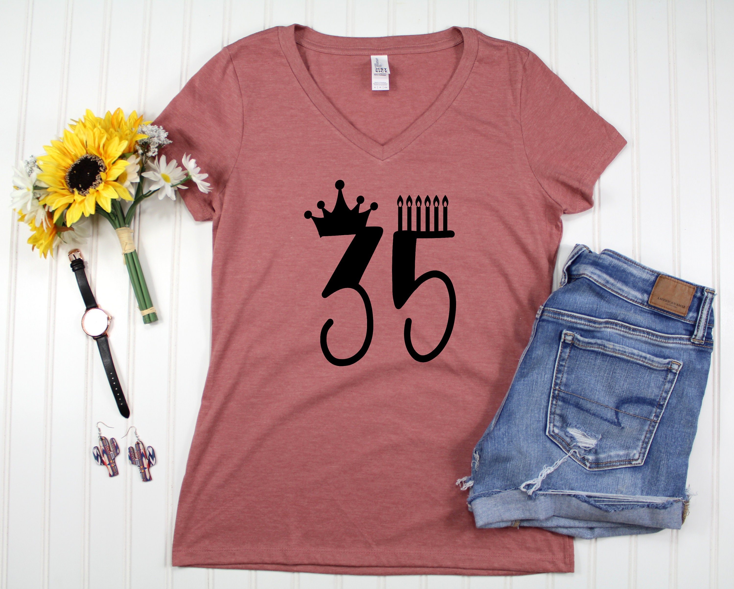 35th Birthday Shirt Birthday Shirt Thirty Five Shirt | Etsy