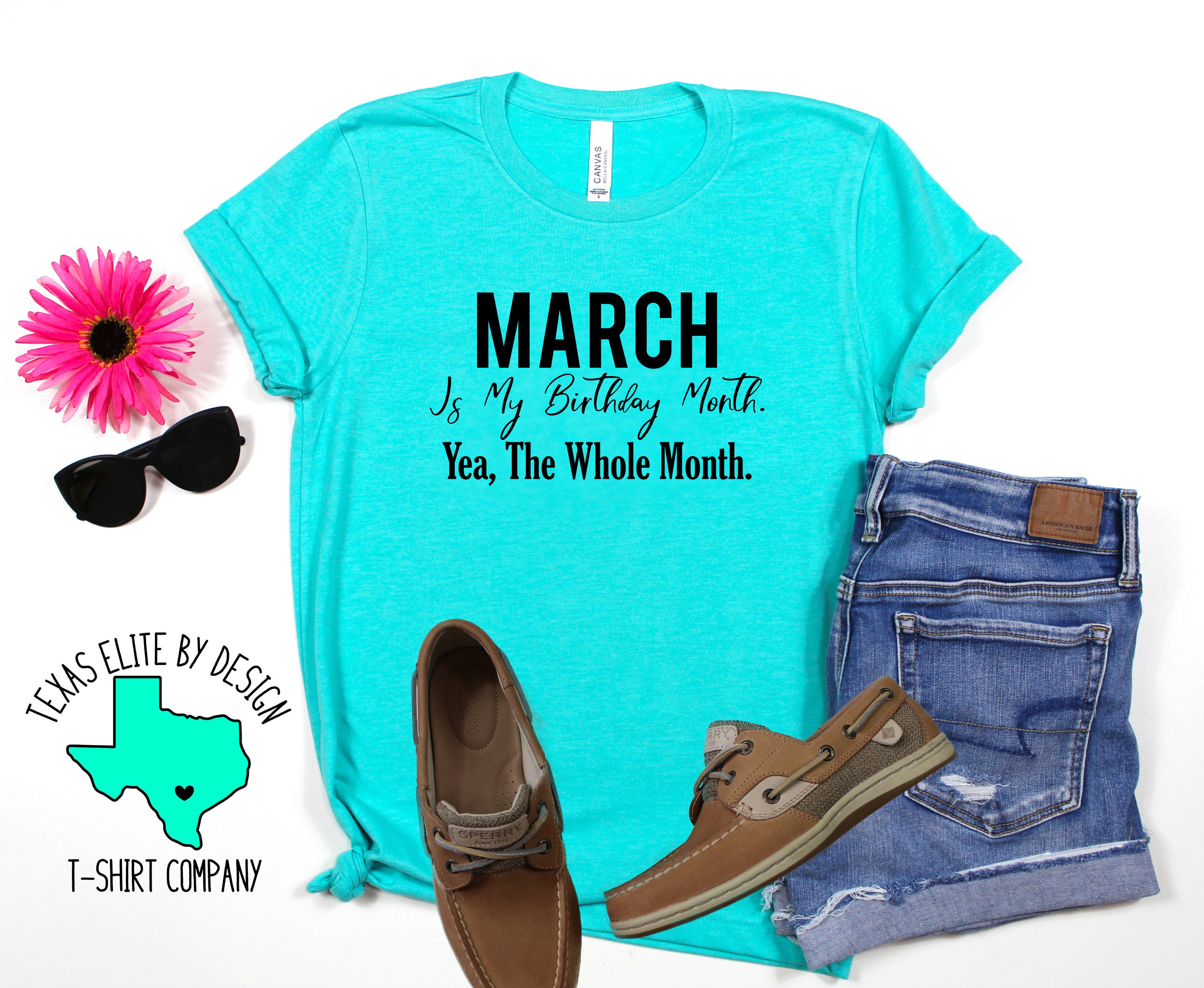 march birthday shirts logo
