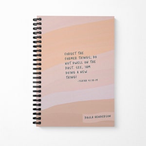 Personalised Christian Notebook | A5 Wire Notebook | New beginnings | Encouragement Notebook  | Christian Notebook | Prayer Journal
