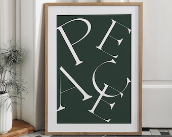 Peace Christmas Print: Modern Christian Wall Art