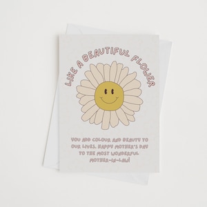 Greeting Card for Mother in law | Mother&#39;s Day Card for Mother-in-law | Mother&#39;s Day Greeting Card | You Are Our Beautiful Flower