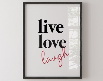 Live Love Laugh | Christian Art Print | Scripture Bella | Christian Gifts | Christian Prints | Inspirational Art Prints | Faith Posters