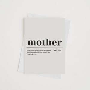 Spreuken 31: 28| Moederdag wenskaart | Christelijke Wenskaarten | Christelijke Prenten | Inspirerende wenskaarten