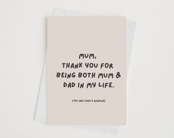 Mother's Day Greeting Card for Single Mum  | Christian Greeting cards | Christian cards | Inspirational Greeting Cards