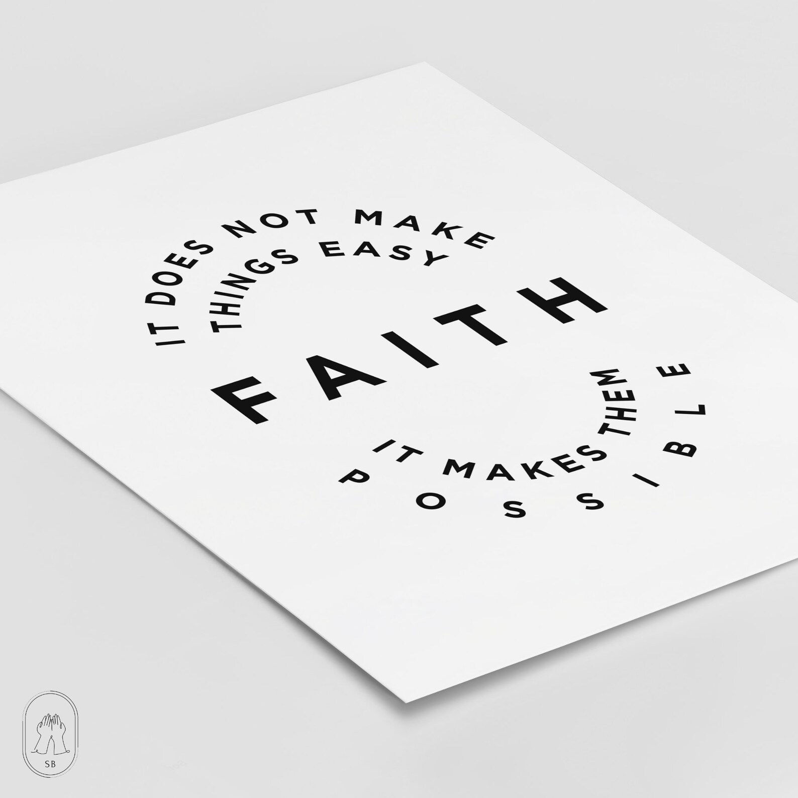 Black and White faith Wall Art Sign Christian Wall Art Etsy UK