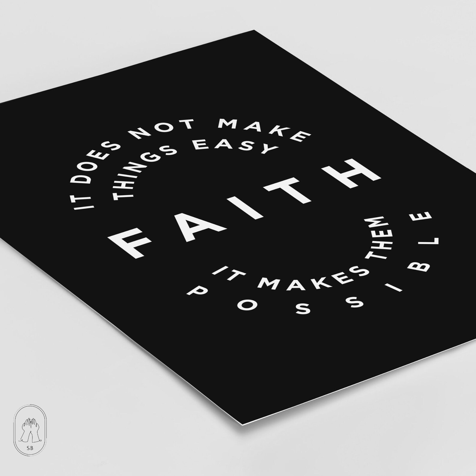 Black and White faith Wall Art Sign Christian Wall Art Etsy UK