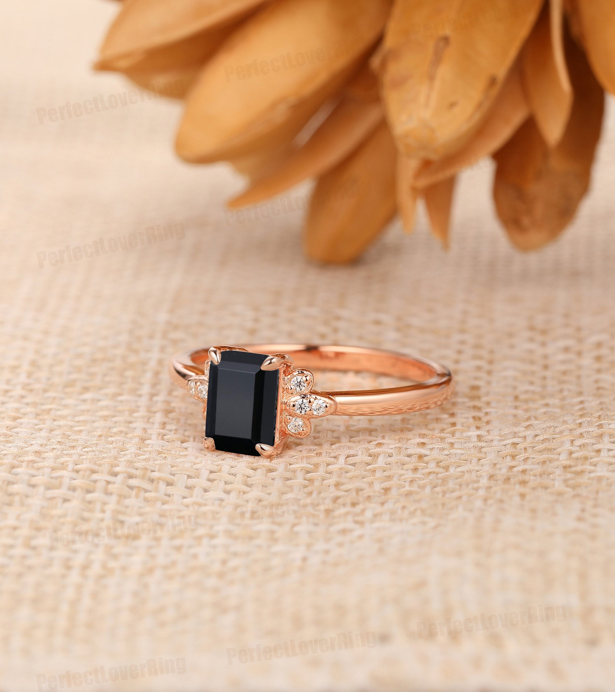 Handmade Bridal Ring/ 5x7mm Oval Natural Black Rutilated -  Finland