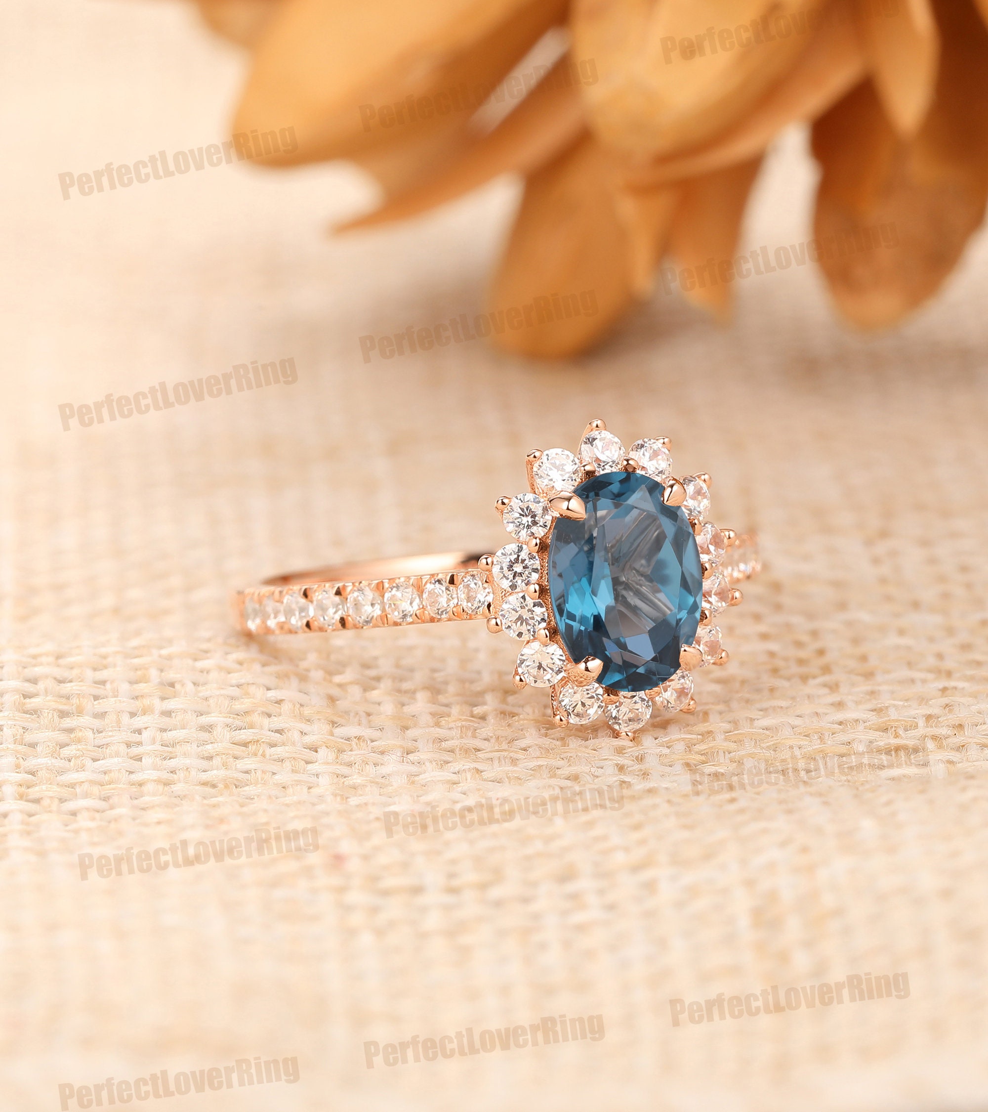 Anniversary Gift Ring For Women/ Halo Floral Design Wedding Etsy