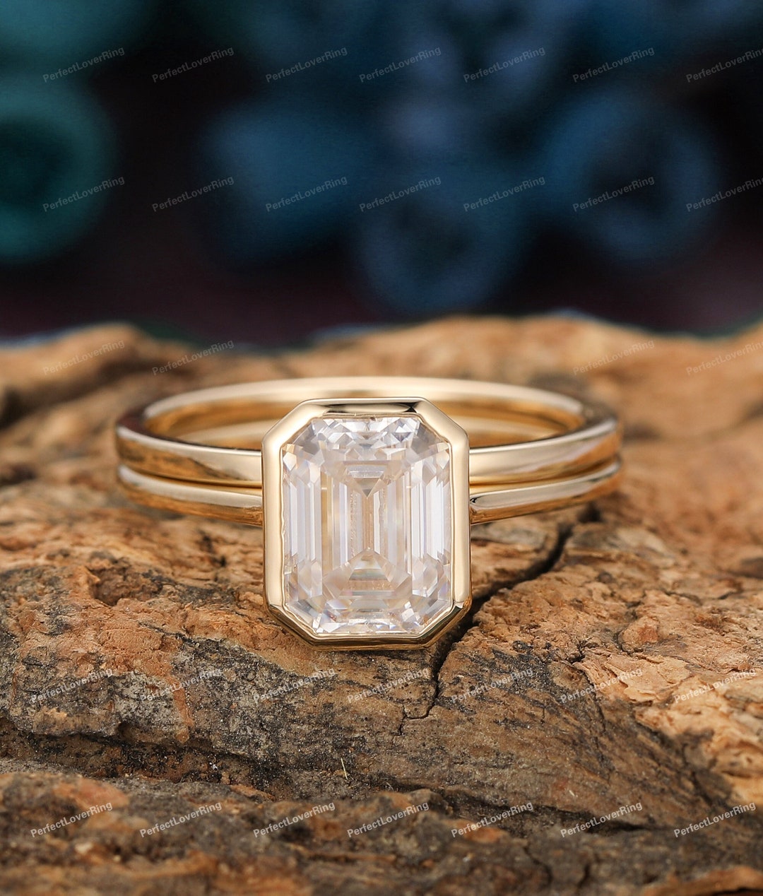 SAVEARTH DIAMONDS 5 Stone Moissanite Ring 1.2cttw D Color