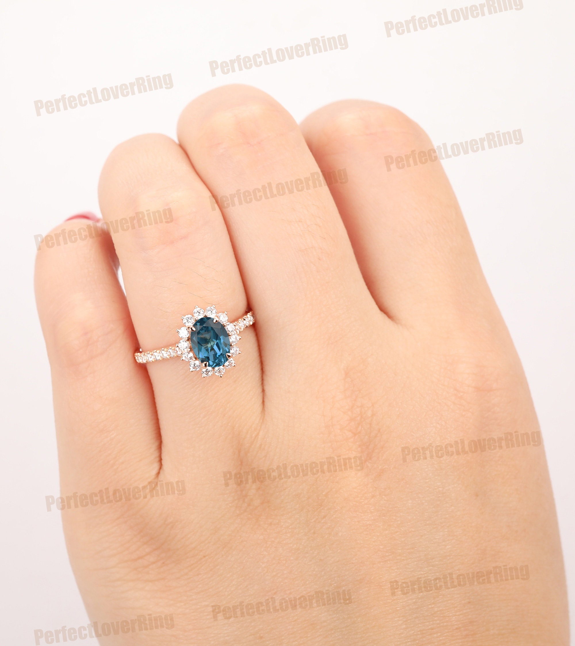 Anniversary Gift Ring For Women/ Halo Floral Design Wedding Etsy