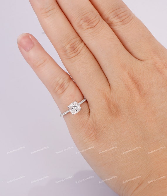 6.5 mm cushion cut moissanite deals