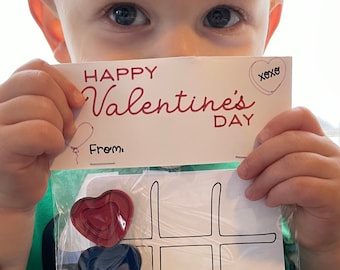 Tic Tac Toe Valentine, Crayon Valentine, Game Valentine