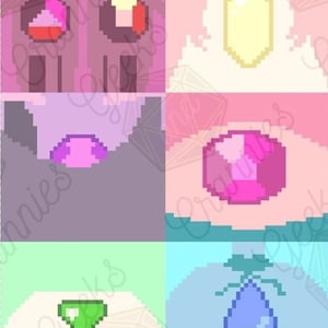 Gems Crochet Knit Embroidery Pattern